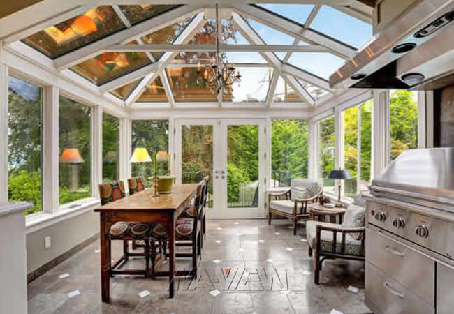 Build A Gable Roof Sunroom Modern Sunroom Extension Addition Attached To House