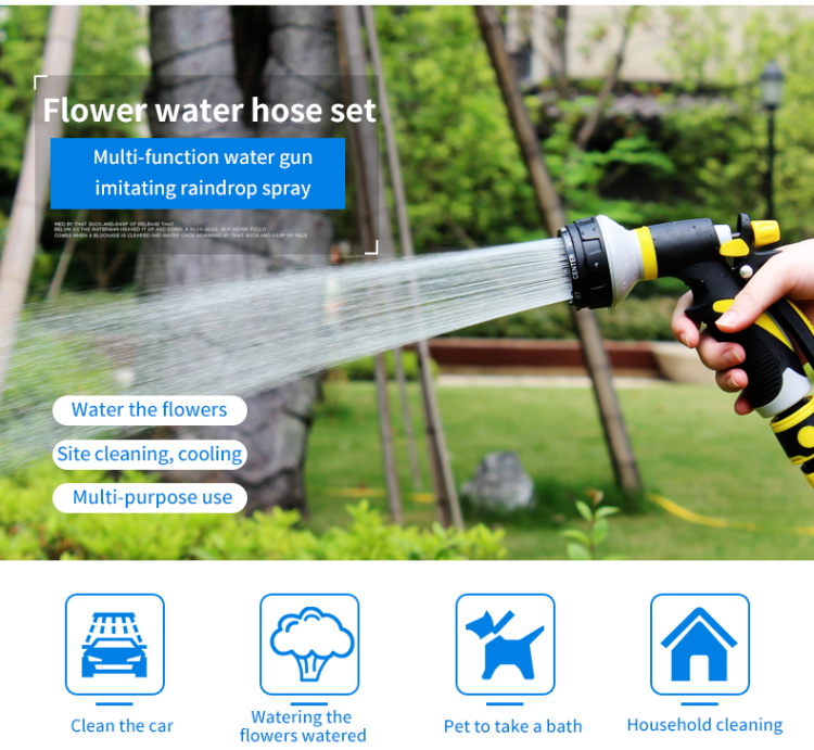 Garden Water Guns 7 Pattern Garden Irrigation High Pressure Garden Hose Nozzle