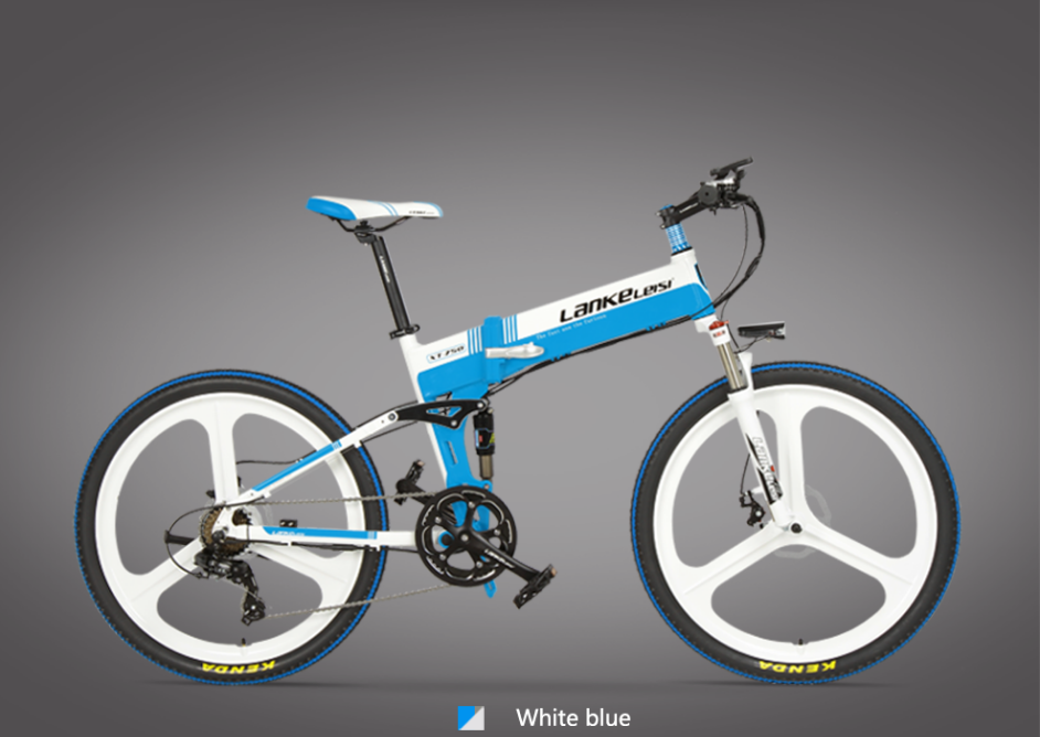 Safe 26 Inch Electric Bicycle , 27 Speed Mountain Bike Hydraulic Suspension Fork