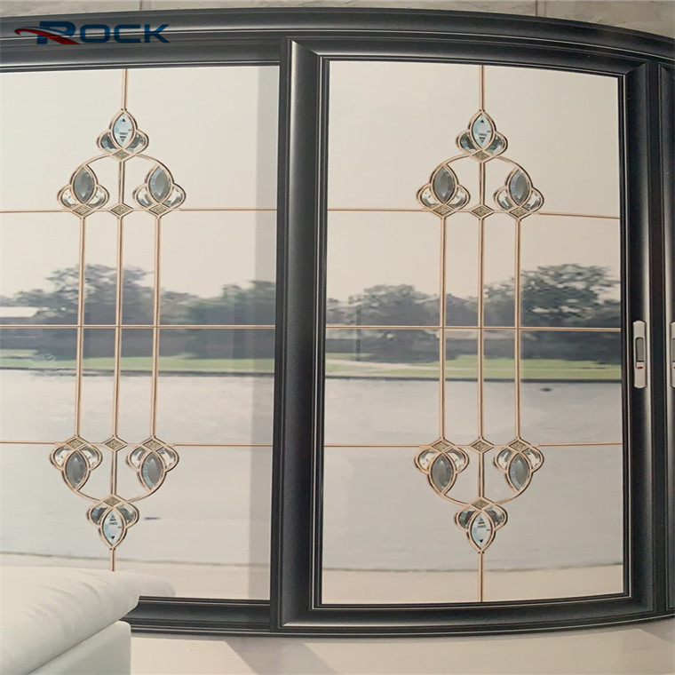 Golden Mirror Glass Windows Georgian Bar Flower Electroplate