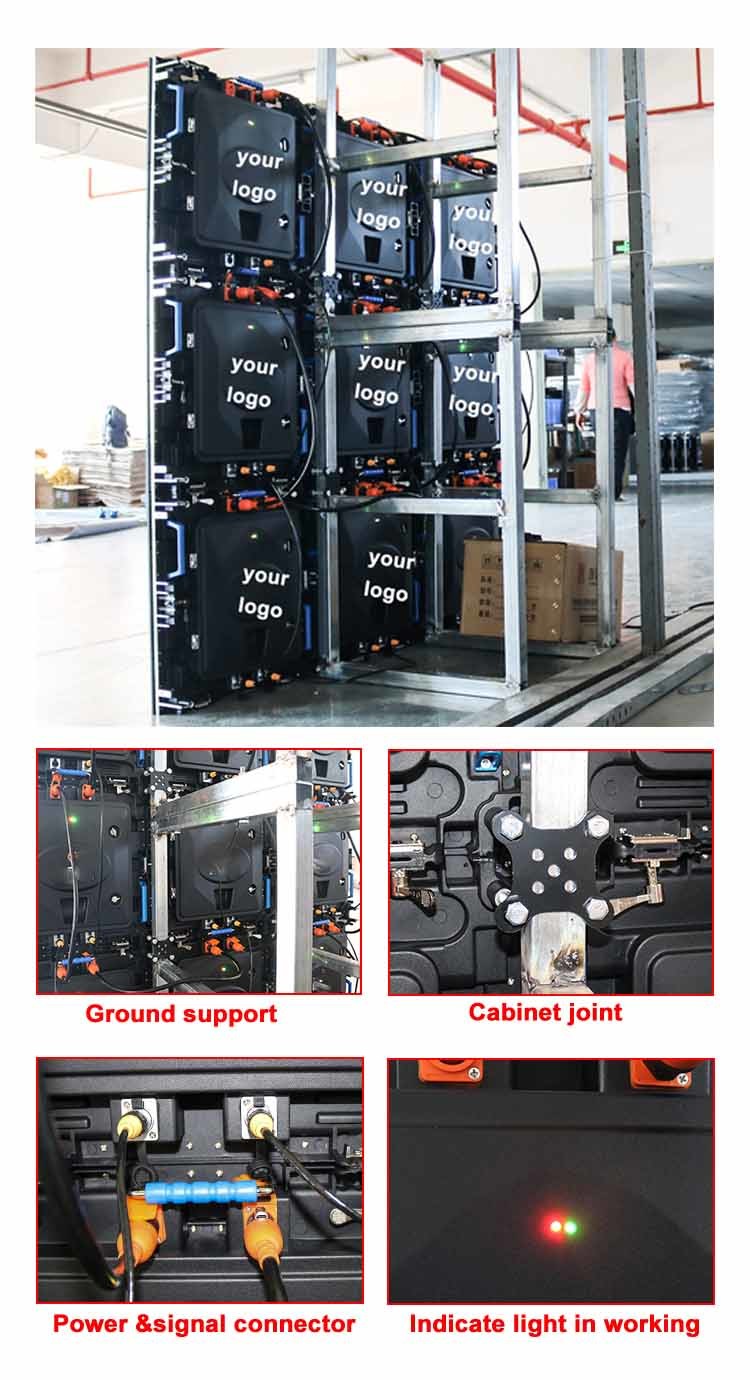 1/8 Scan Full Color Rental P4 Outdoor LED Screen Panel