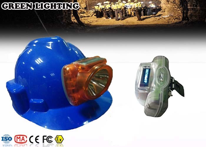 IP68 5.2Ah Rechargeable Led Headlamp With OLED Digital Display , 2W Power