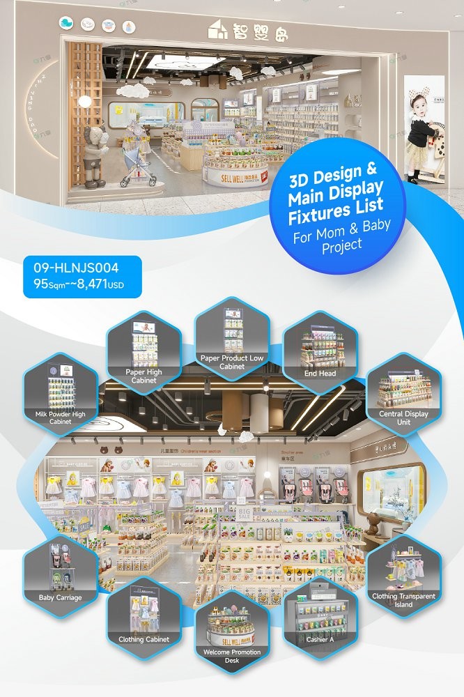 09-HLNJS004, Maternity & Baby Store in Guangzhou covering 95 Sqm with an Approx. $8,471 Budget and 56 CBM Volume