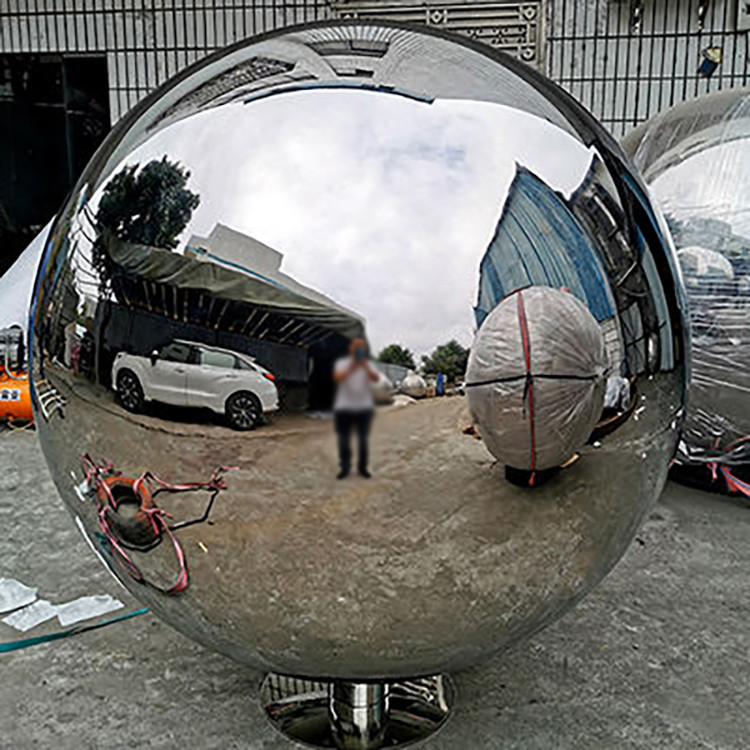 Mirror Polished Contemporary Metal Art Sphered Stainless Steel Sculptures For Outdoor
