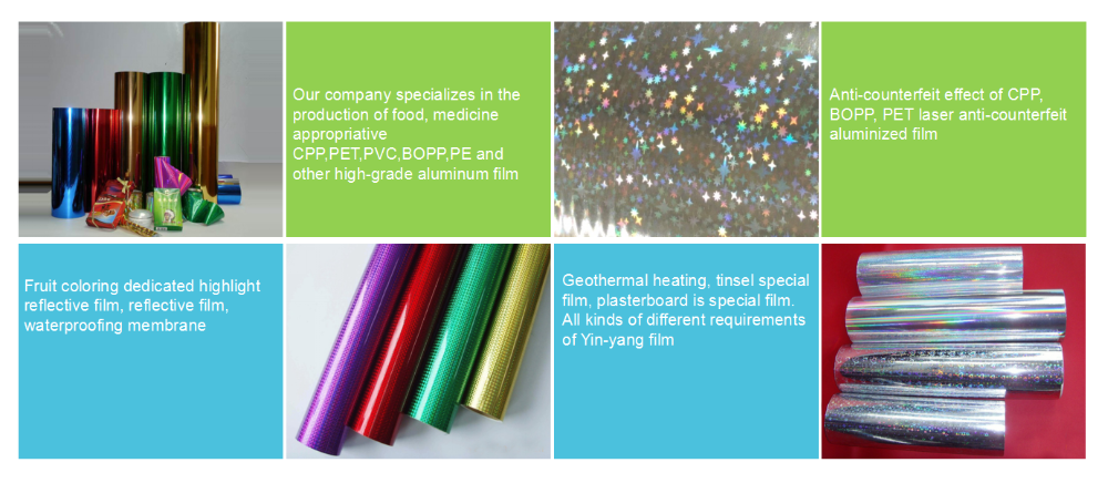 Exhibition PET Film Metallized Aluminum Foil Wrapping Paper with Affordable