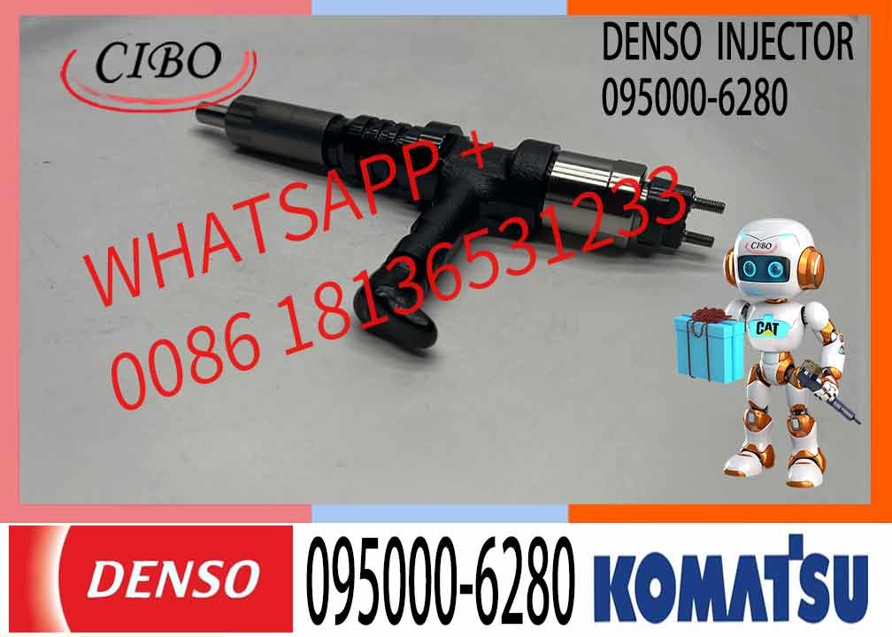 High Quality Diesel Engine Fuel Injector 095000-6280 / 6219-11-3100 For Komatsu PC400-8/650-8R/450-7