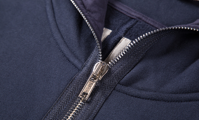 Solid Color Fitness Casual Full Face Zip Hoodie / Oversized Fleece Hoodie