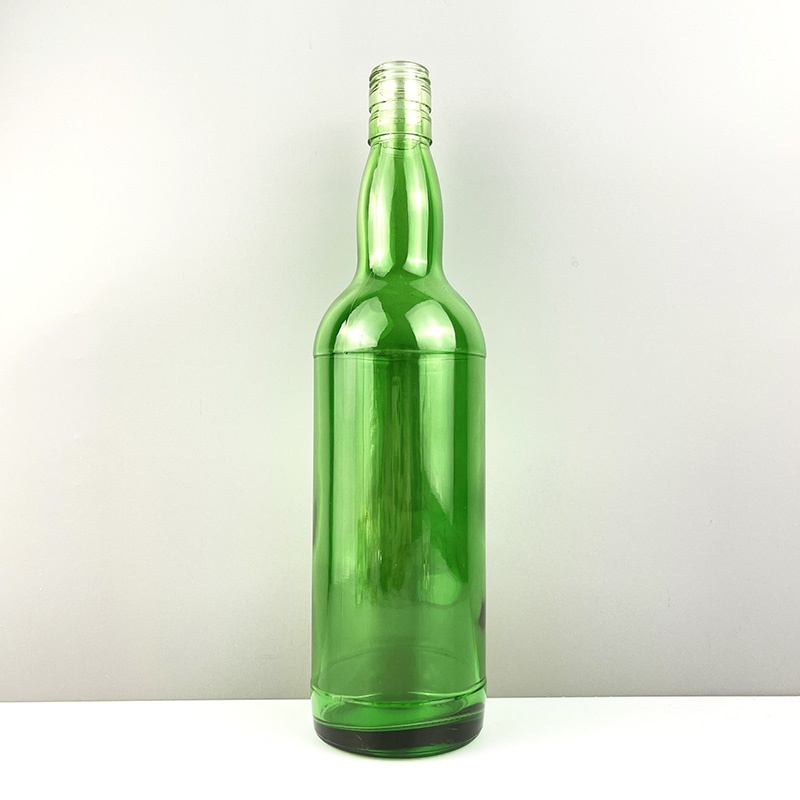Body Material Glass 750ml Clear Round Olive Oil Bottle for Dispensing and Storage