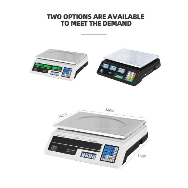 Accurate Food Weight Measurement Battery Powered Rectangle Electronic LCD Display Weighing Scale 40 kg with 1g Division