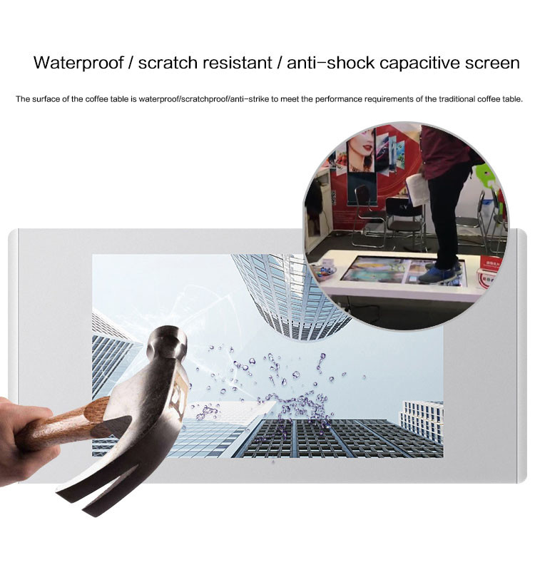 Max Resolution 3840x2160p 43" Interactive Touch Screen Smart Table For Multi Game