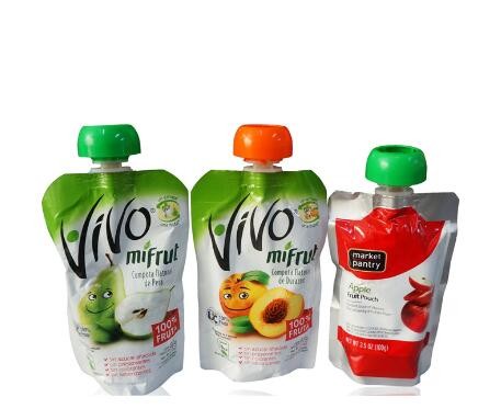 Stand Up 250Ml 500Ml 1.1L Mango Banana Juice Drink Packing Reusable Food Pouch