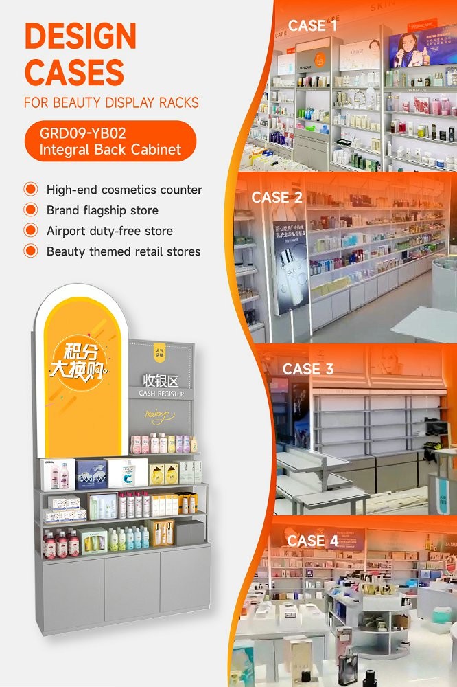 GDR09-YB02 Retail Display Counter with 80mm Soft Film Light Box and Acrylic Letters for Mall Booths