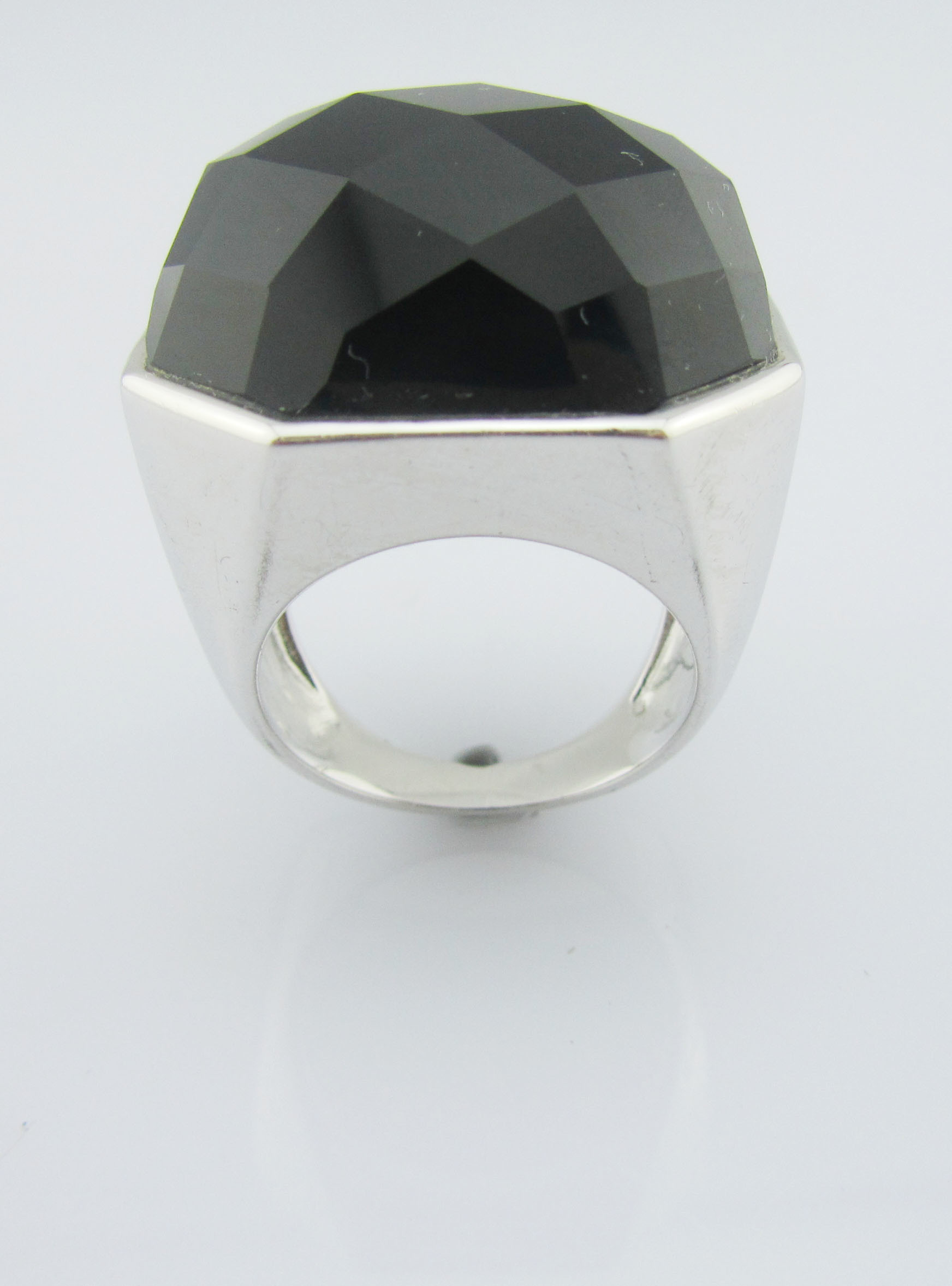 925 Silver White Black Agate Rings For Women Sterling Silver Thumb Rings Unique Sterling Silver Rings