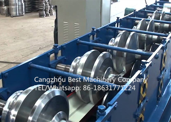 Hydraulic Aluminum Steel Rain Gutter Roll Forming Machine , Rain Pipe Forming Machine