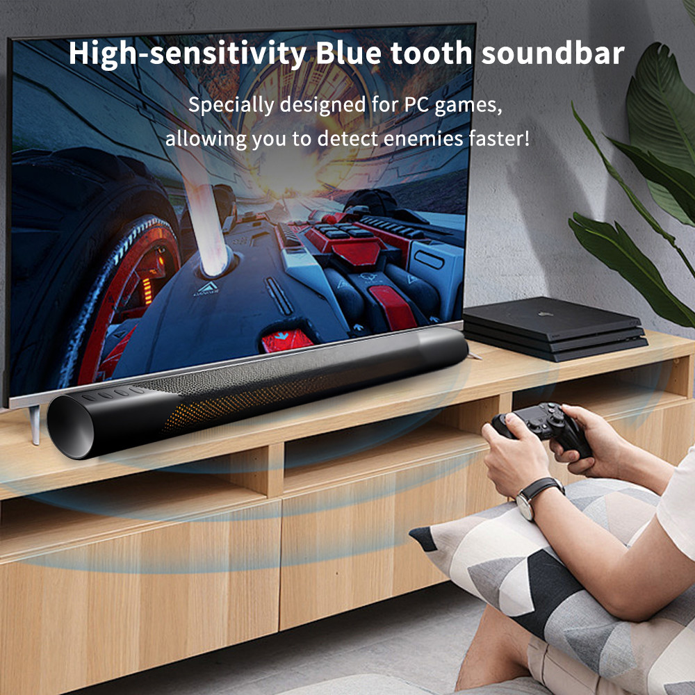 Multiple Audio Inputs 2000mA Battery Powered Sound Bar For LED TV