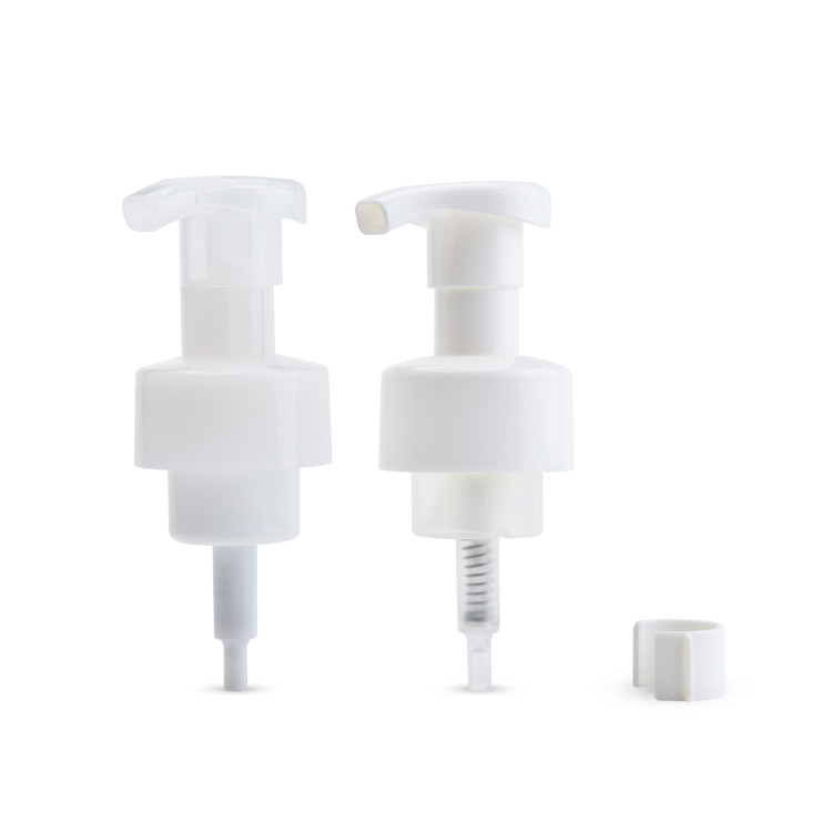 40mm/410 40mm 42mm Foaming Soap Pump Dispenser With Clip White Transparent