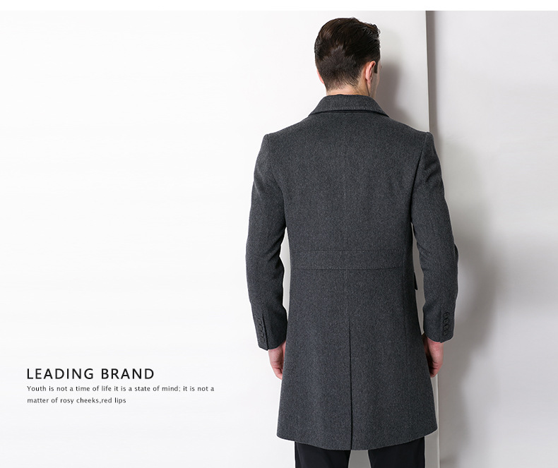 Breathable Men's Mid-Length Coat Viscose Shell Material for Comfort and Durability