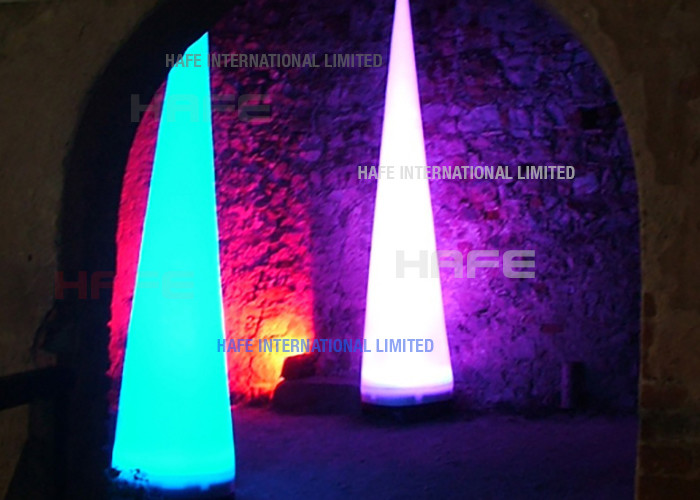 Aero Cone Inflatable Lighting Decoration , LED 100W Social Corporate Event Light Tower