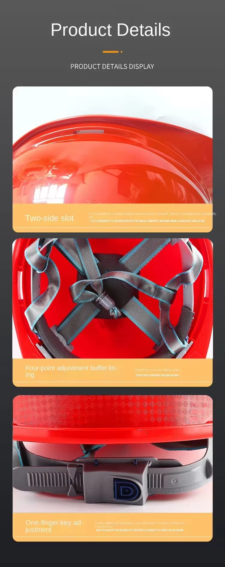 Safety Helmet V Shaped Breathable ABS Anti Smashing Breathable Construction Site Thickening Wholesale Customizable