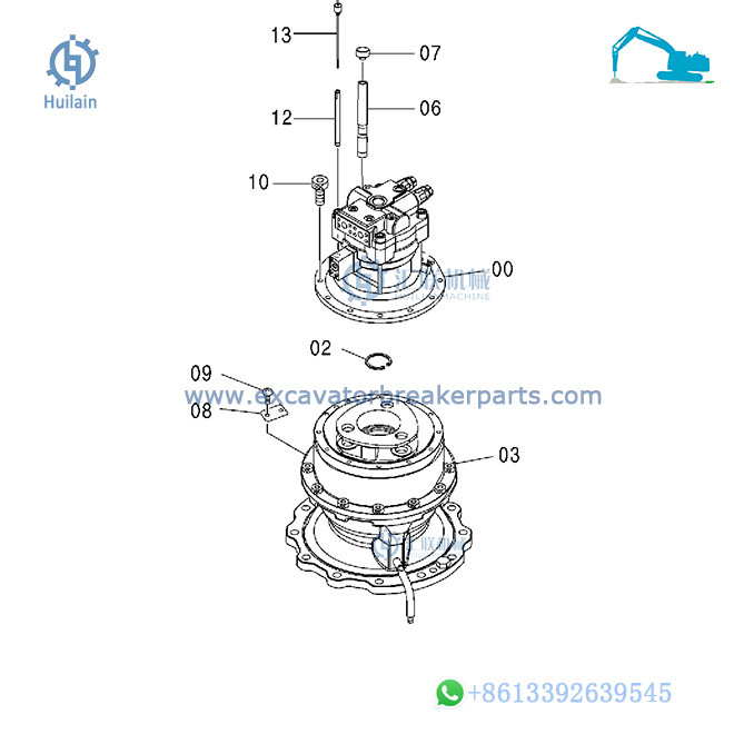 14598751 EC EC290B EC290C FC3329C Excavator Swing Motor VOE14598751