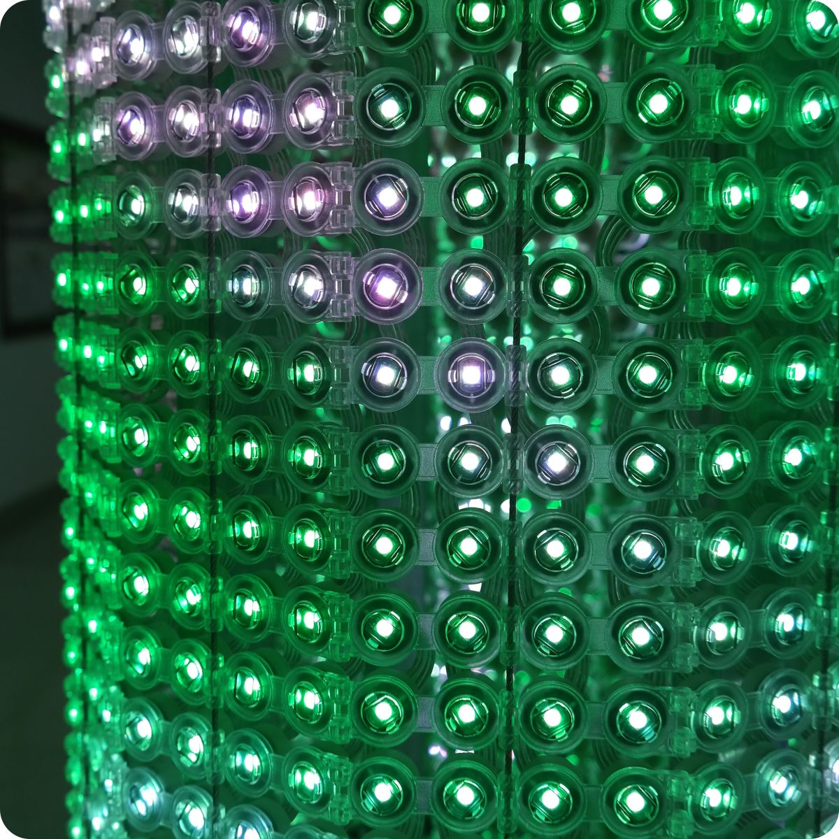 Transparent T12 Outdoor LED Mesh Screen DC12V Energy Saving Building Exterior
