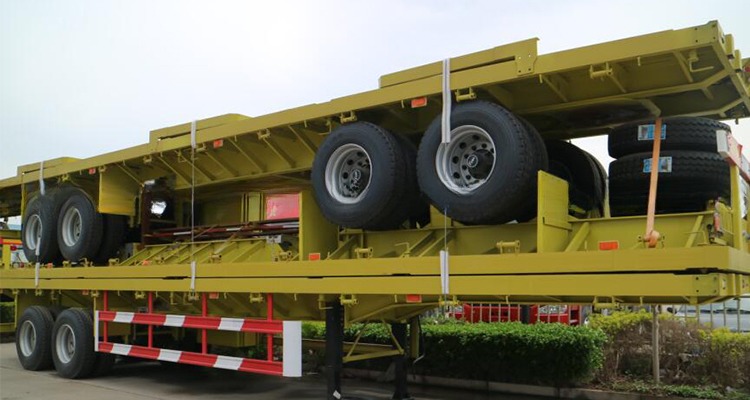 Customized Container Chassis 2 Axle Skeleton Semi Trailer for 20ft Shipping Container Transportation