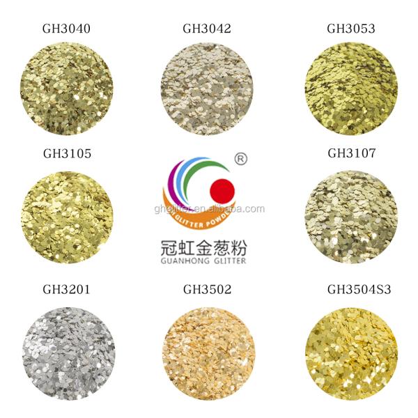 Delivery Period To Be Negotiated PET Hexagonal Polyester Glitter Gold Powder Christmas Wallpaper Paper Decoration Supplies