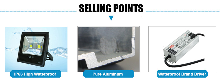 Thickened Aluminum Outdoor LED Flood Lights With Photocell High Voltage
