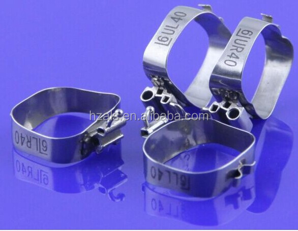 MFDS Metal Dental Preformed Molar Bands With Roth Buccal Tube Customized