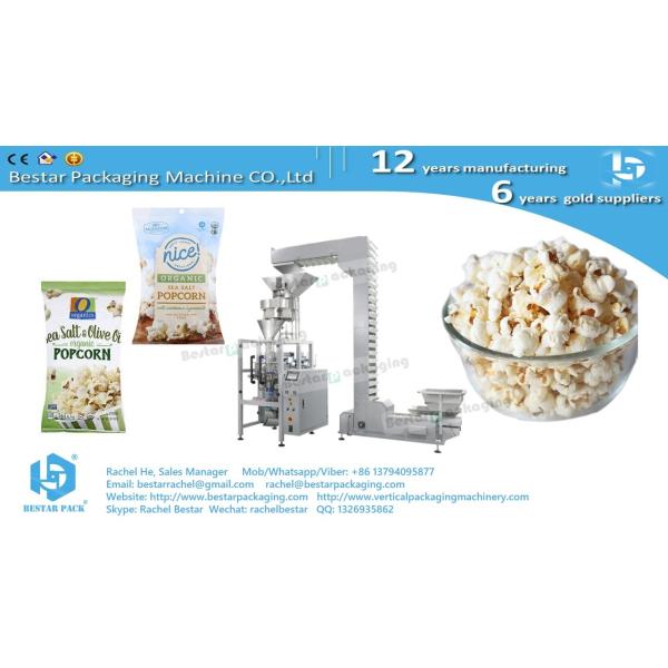 How to pack popcorn in pouch bag by automatic machine BSTV-160A