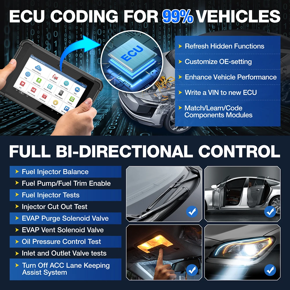 LAUNCH X431 PAD V ELITE 10.1' Car Diagnostic Tools Auto ECU Online Programming Coding X-PROG 3 Key programmer Auto obd2