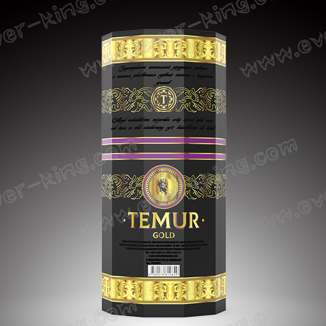 Corrugated Paper Cylindrical Luxury Leather Glass Bottle Box