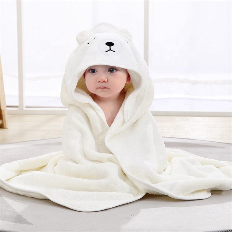 Customized Children's Bathrobe Set Soft and Absorbent Hooded Towels for Babies