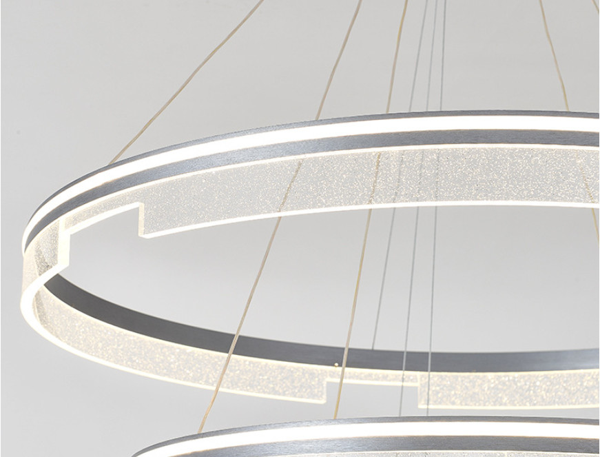 Polishing Metal Material LED Contemporary Round Chandelier 20 - 30m²