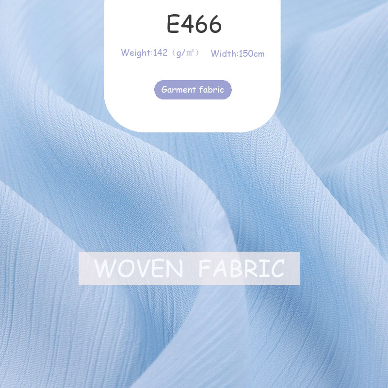 142GSM Crepe Yarn Dyed Woven Fabric 100% Polyester Apparel Fabric