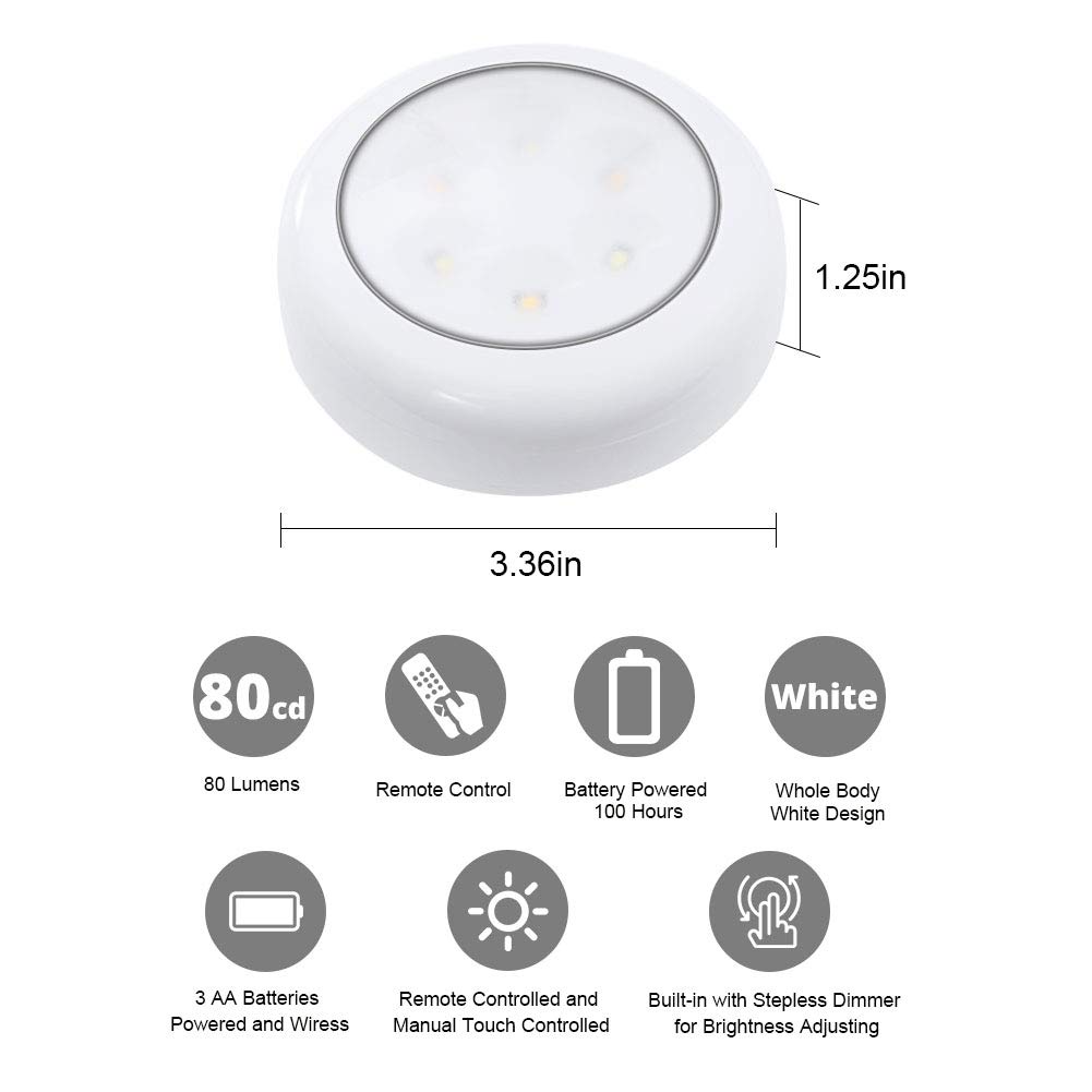 55 LUMENS Remote Control Under Cabinet Light