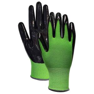 Buy cheap Middle Duty Gardening Work Gloves Bamboo Viscose Knit Palm Nitrile Coated product