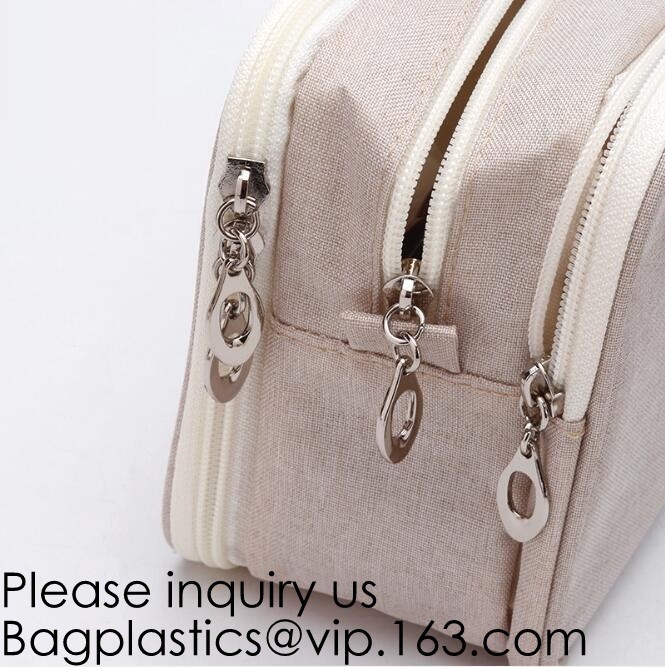 New Fashion Travel Makeup Brush Mesh Cosmetic Bag,Portable Canvas Travel Organizer Cosmetic Bag Toiletry Makeup Wash Bag
