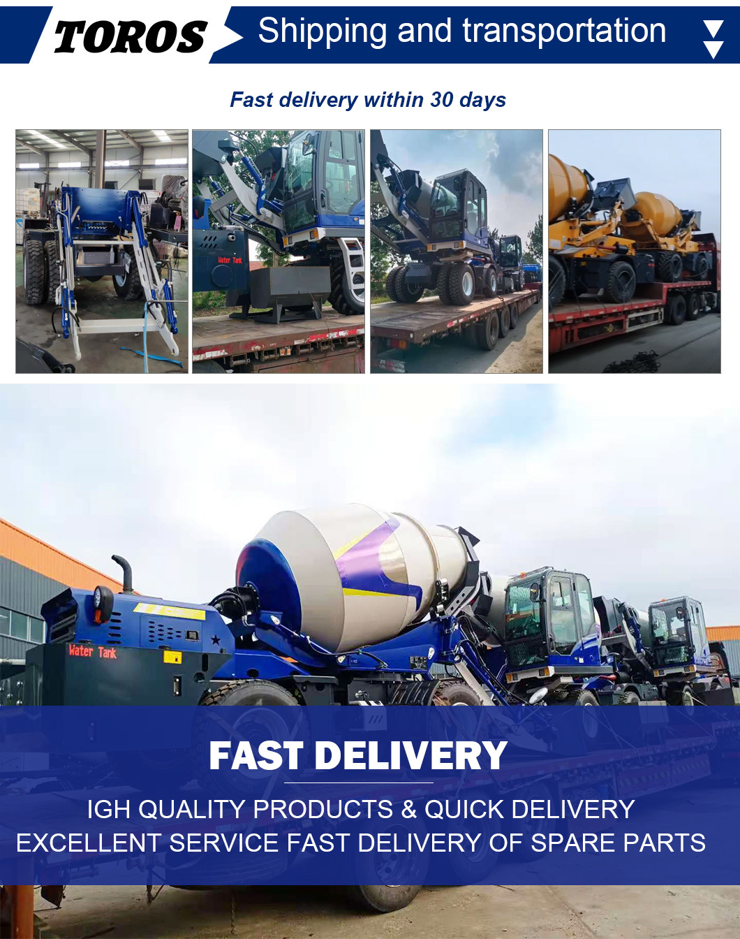 Mobile Self Loading Concrete Mixer Truck 55KW Automated Operation