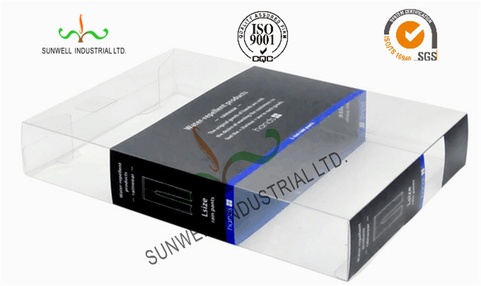 PET Plastic Garment Sleepwear Packaging Boxes Glossy Finished Varnish Film