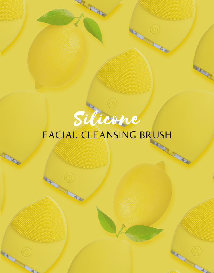 Portable Silicone Facial Cleansing Brush USB Rechargeable Waterproof