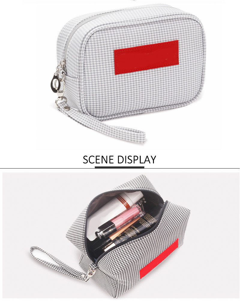 Portable Small Canvas Waterproof Wash Bag Pouch Bag with Zipper