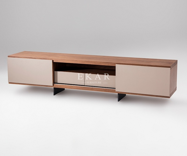 Fashion Sliding Door Simple Wood Modern Tv Stand