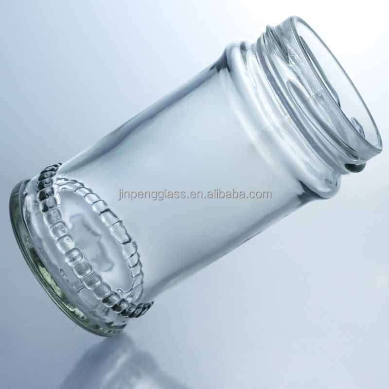Unique Design 100ml 300ml 500ml Country Honey Glass Jar with Lid Clear Glass Products