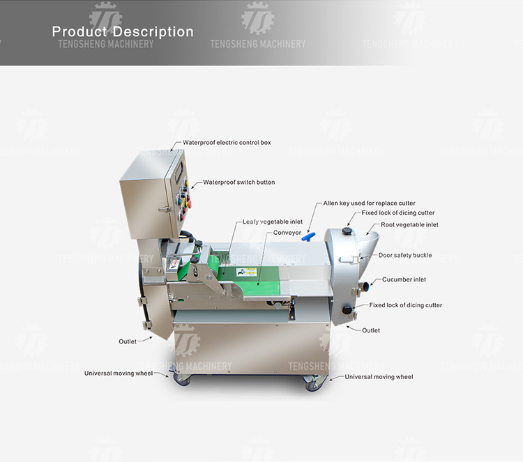 Crumbling Homogenization Industrial Fruit Slicing Machine Vegetable Papaya Tengsheng