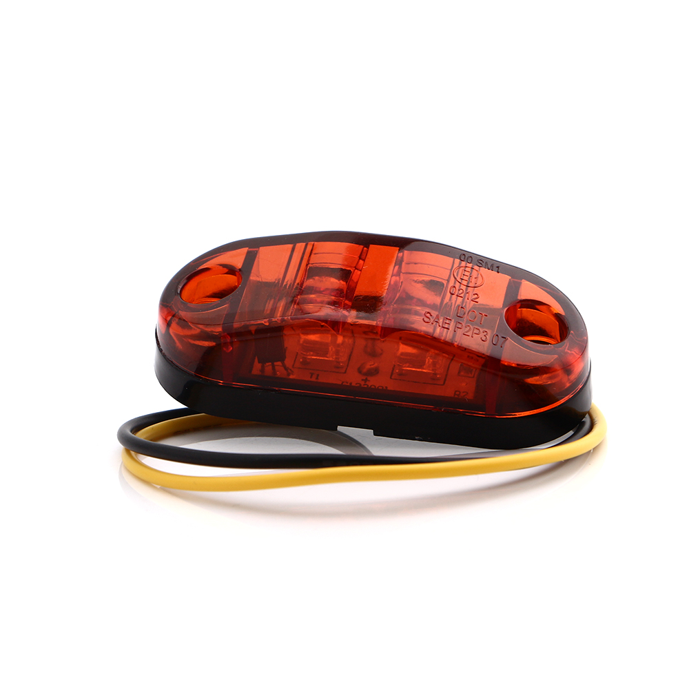 12V 2pcs Trailer Automotive Side Marker Light , 80lm Emergency Vehicle Lighting
