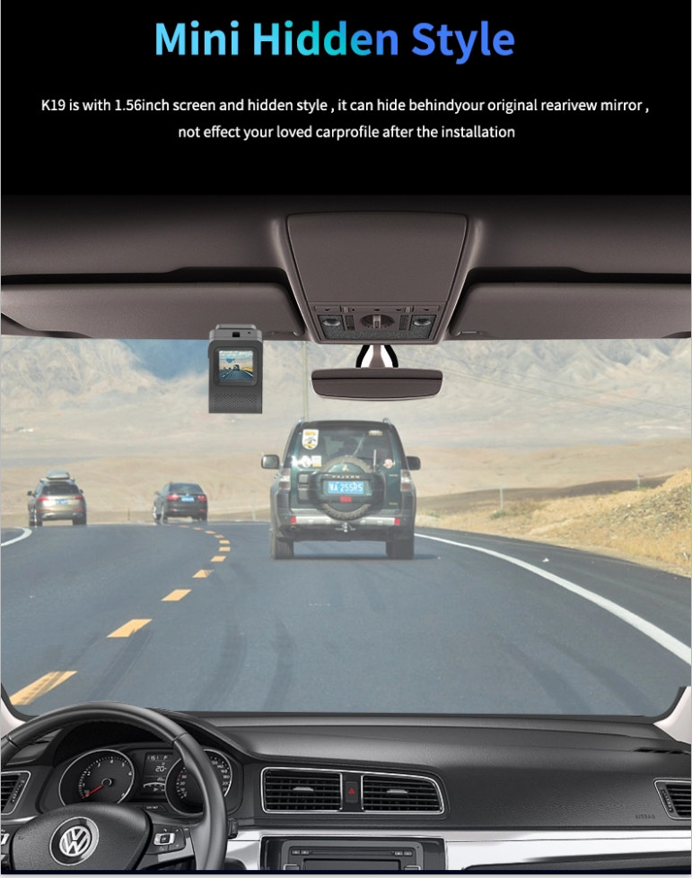 Front And Rear Car Wireless Dashboard Camera DVR Dash Cam With Live View 1080p