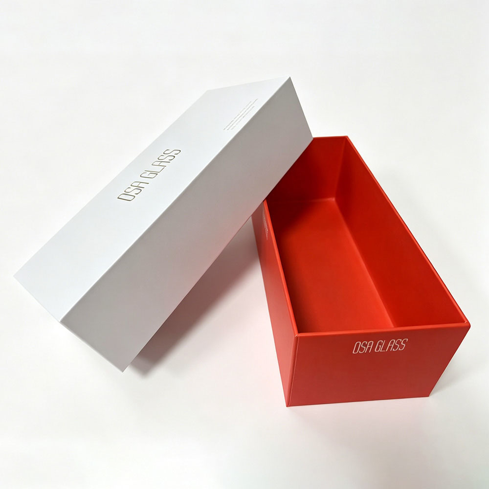 Long Rigid Custom Gift Boxes with Gold Foil Logo Elegant Design Luxury Product Packaging