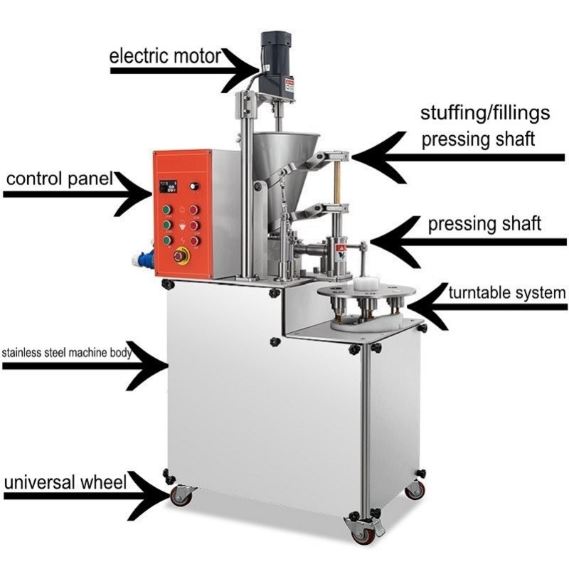 Sus304 Stainless Steel Siomai Making Machine 1200-1800PCS/H