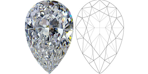 Clarity VVS-VS Pear Shaped Lab Created Diamond Color D-G IGI Certified